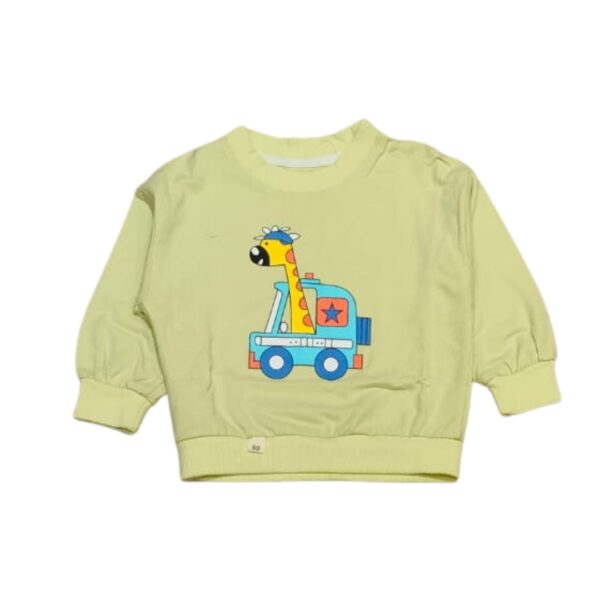 BabyShop  Sweatshirt round neck  with Giraffe on vehicle print- Multicolour (1464) - Image 2