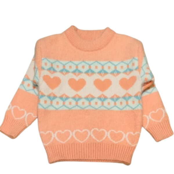 BabyShop pullover full sleeve round neck heart design- Multi colour (948) - Image 4